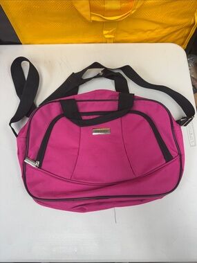 Bright Pink Travel Shoulder Bag with Black Accents Forecast brand like new
